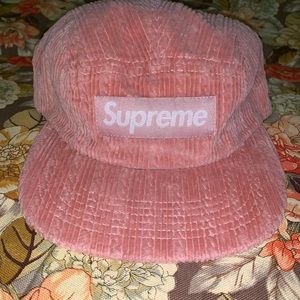 SOLD Supreme Pink Rope Corduroy Camp Cap